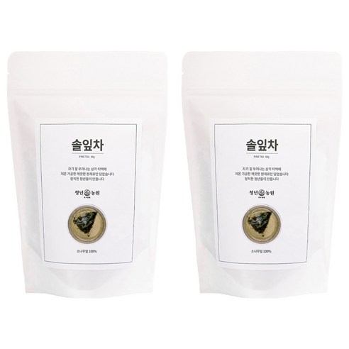 청년농원 저온가공 솔잎차 삼각티백, 1g, 50개입, 2개