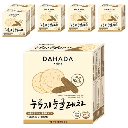 다하다 누룽지둥굴레차, 1.5g, 100개입, 6개