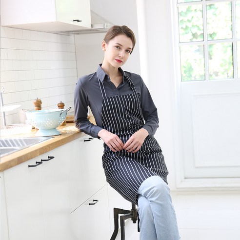 옷 얼룩 걱정 없이 요리가 즐거워지는 스트라이프 앞치마