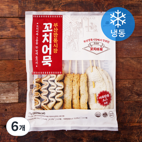 영자어묵 부산 깡통시장 꼬치어묵 (냉동), 370g, 6개