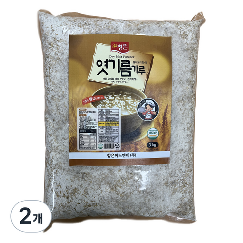 청은에프엔비 엿기름 가루, 3kg, 2개