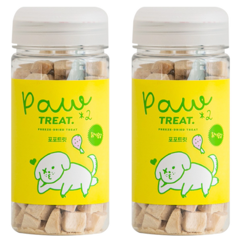 바잇미 반려동물 포포트릿 동결건조간식, 닭가슴살, 60g, 2개
