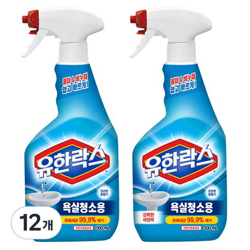 유한락스 욕실청소용 세정제, 500ml, 12개