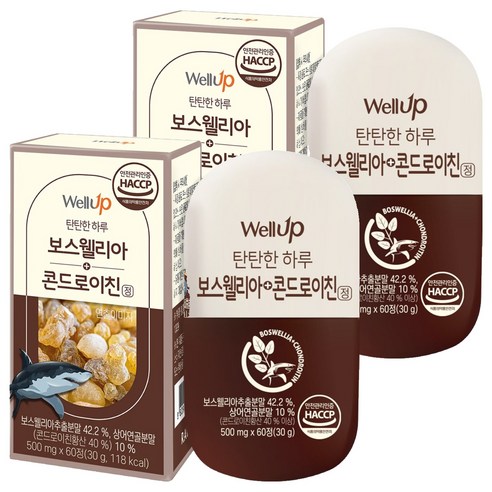 웰업 보스웰리아 상어연골 콘드로이친정, 60정, 2개