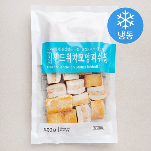 세미원 샌드위치모양 피쉬볼 (냉동), 500g, 1개