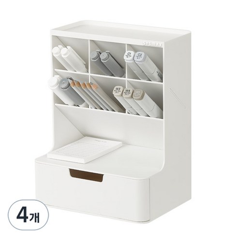 시스맥스 하이브 데스크오거나이저, 화이트, 4개