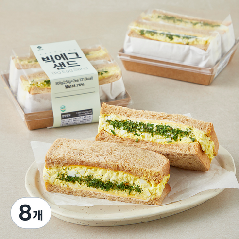이엘후레쉬 빅에그샌드 2개입, 250g, 8개