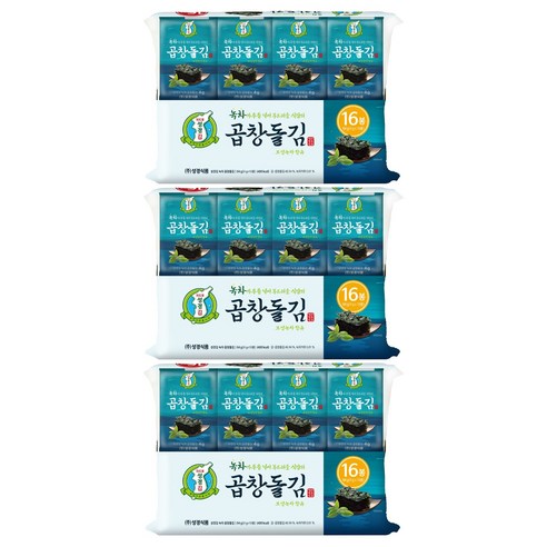 지도표성경김 녹차 곱창돌김, 4g, 48개