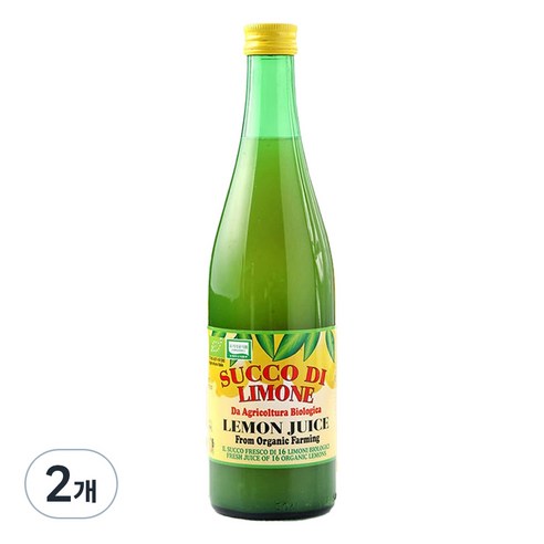 유로푸드 유기농 레몬쥬스, 500ml, 2개