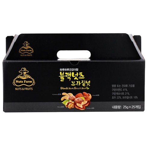 넛츠팜 블랙넛츠 브라질넛, 25g, 60개