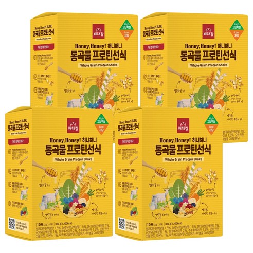 배대감 허니허니 통곡물 프로틴 선식 10p, 300g, 4개