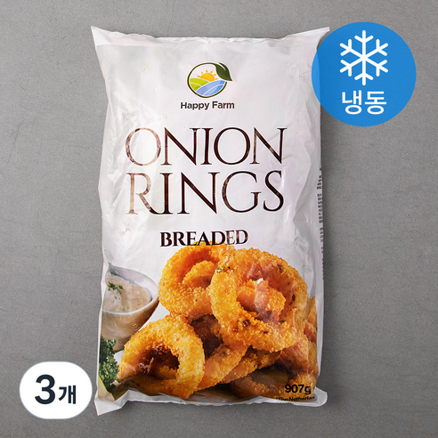 해피팜 브레디드 어니언링 (냉동), 907g, 3개