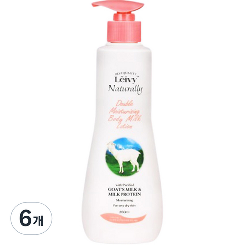 Leivy 산양유 바디로션 플로럴향, 350ml, 6개