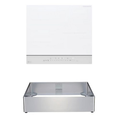 LG 디오스 오브제컬렉션 인덕션 빌트인 3구 전기레인지 미스트 크림 화이트 본품 + 프리스탠딩 자재 15cm 방문설치, BEI3WWQLOA