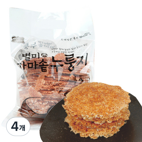 전통 가마솥 자연담아 누룽지, 1kg, 4개