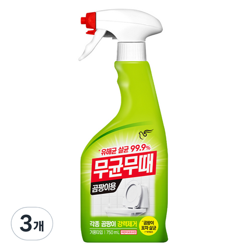 무균무때 곰팡이용 세정제, 750ml, 3개