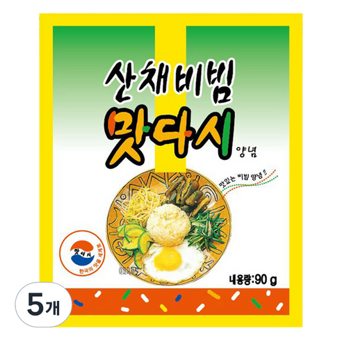 동방푸드 산채비빔 맛다시 양념, 90g, 5개