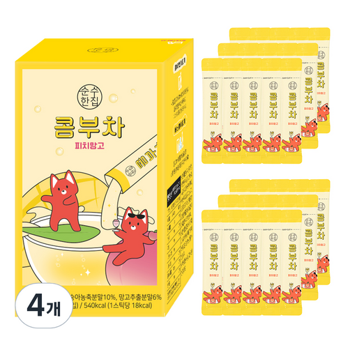 순수한집 콤부차 피치망고, 5g, 30개입, 4개