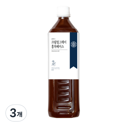 믈레즈나 크림얼그레이 홍차베이스, 3개, 1L