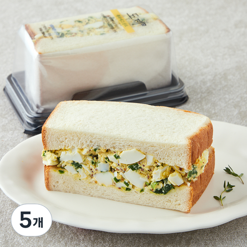 도제식빵 쪽파 에그 산도, 150g, 5개