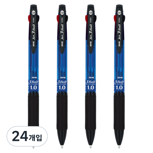 자바펜 제트3볼펜 1.0mm, 블루, 24개입