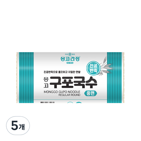 몽고간장 몽고 구포국수 진공 중면, 1.4kg, 5개