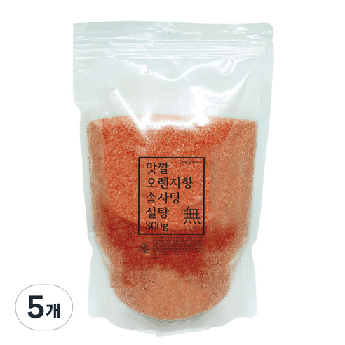맛깔 솜사탕 설탕 오렌지향, 300g, 5개