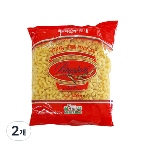 보가사리 곰표 리가티(마카로니) 치페리 건강식품, 500g, 2개
