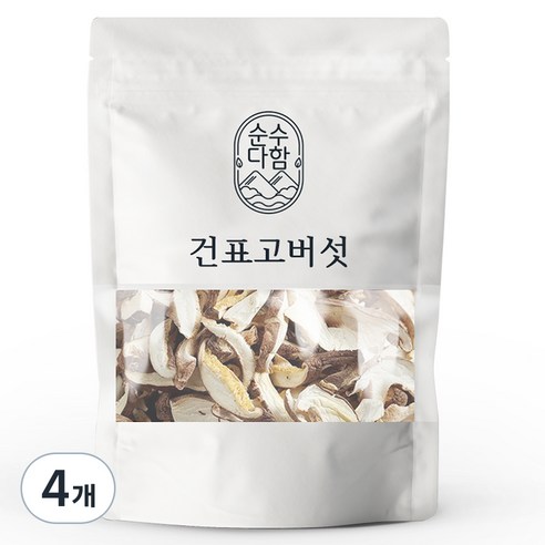 순수다함 건표고버섯 슬라이스, 200g, 4개