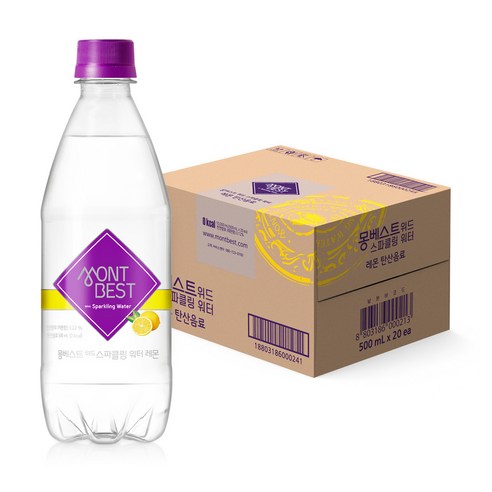 몽베스트 탄산음료 레몬, 500ml, 20개