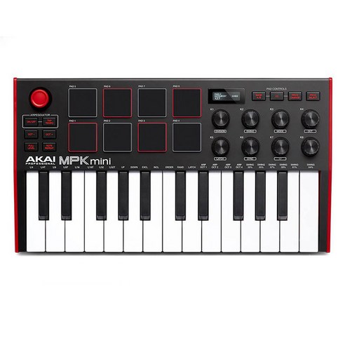 아카이 MK3 25건반으로 좁은 공간의 제약 없이 자유로운 음악 작업을!