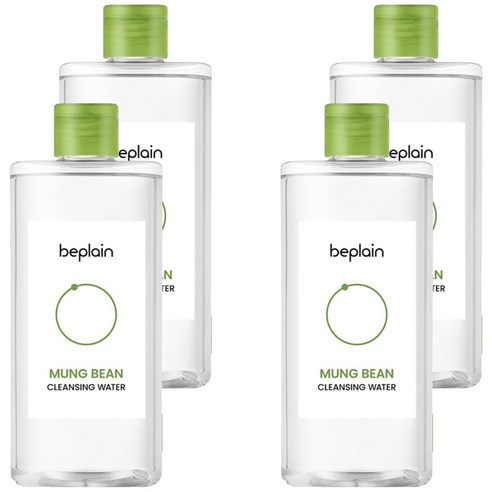 비플레인 녹두 클렌징 워터, 400ml, 4개