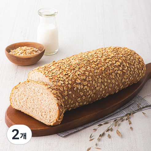 브로드카세 통밀로 만든 무염 발효종 깜바뉴, 730g, 2개