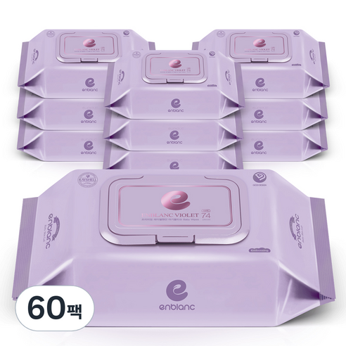 앙블랑 세이프 바이올렛 캡형 70평량, 70g, 74개입, 60세트