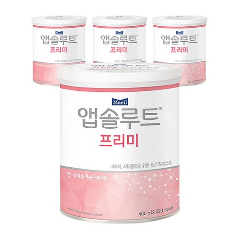 매일유업 앱솔루트 프리미 분유, 400g, 4개