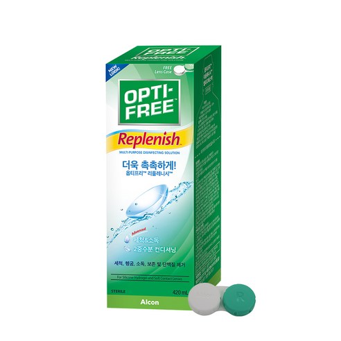 옵티프리 리플레니시 렌즈세정액 420ml x 3p + 렌즈케이스, 1세트