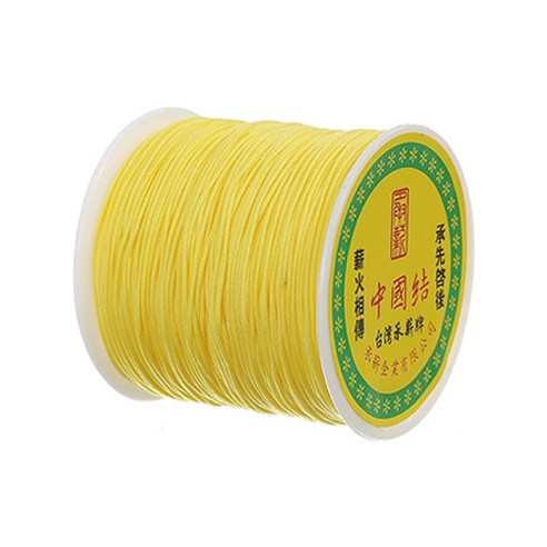 나일론 매듭실 실팔찌 만들기 0.8mm, Champagne Yellow, 1개
