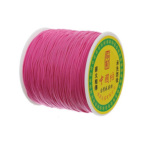 나일론 매듭실 실팔찌 만들기 0.8mm, Hot Pink, 1개