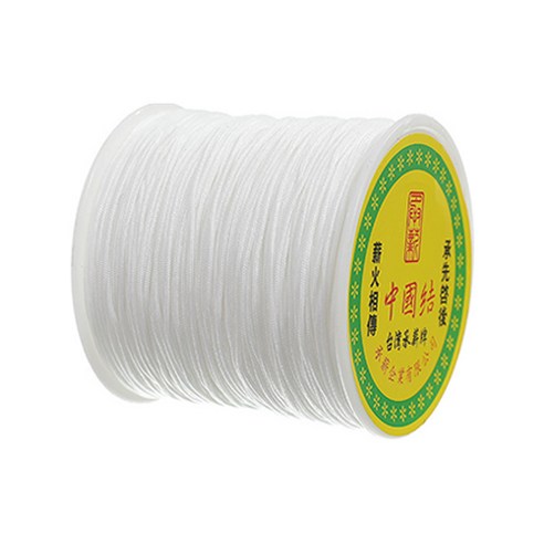 나일론 매듭실 실팔찌 만들기 0.8mm, White, 1개