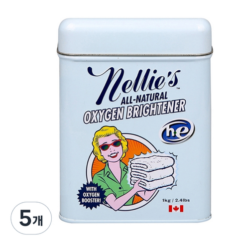 넬리 소다 산소 표백제 블루, 5개, 1kg