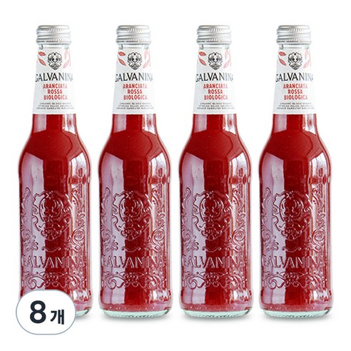 갈바니나 유기농 블러드오렌지 소다수, 8개, 355ml