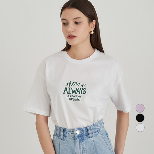 ELLE GIRL 루즈핏 올웨이즈 프린트 반팔 티셔츠