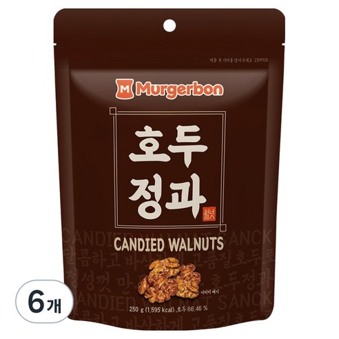 머거본 호두정과, 250g, 6개