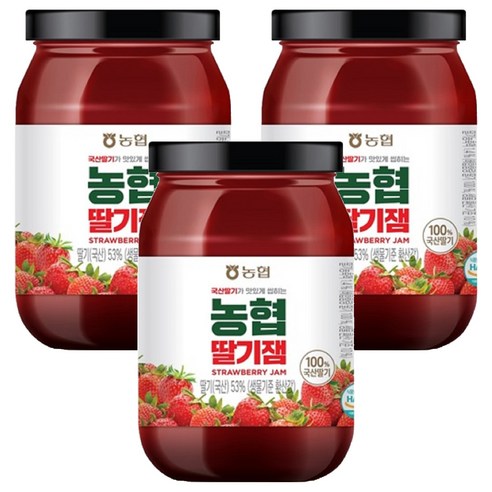 농협 딸기잼, 3개, 370g