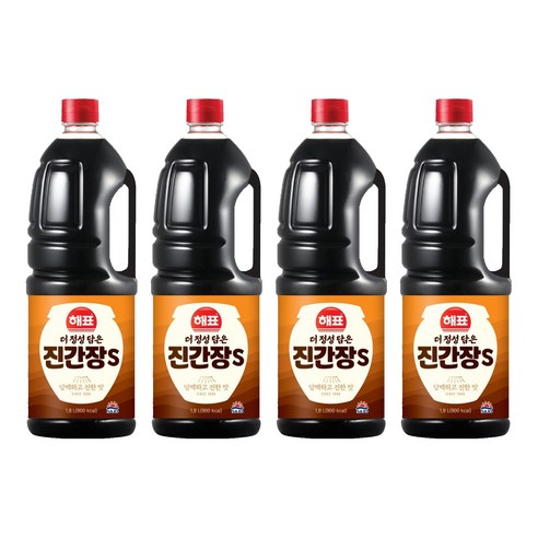 해표 진간장S, 1.8L, 4개