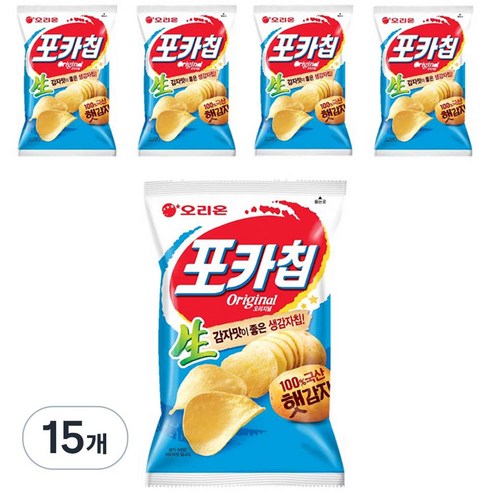오리온 포카칩 오리지날, 66g, 15개