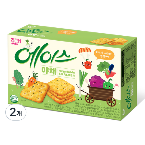 해태제과 에이스 야채 비스켓, 291g, 2개