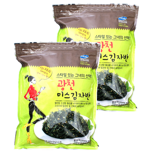 한아담식품 광천 미스 김자반, 500g, 2개