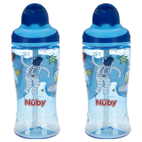 누비 트라이탄 티티 키즈 빨대컵 360ml, 우주히치하이커, 2개
