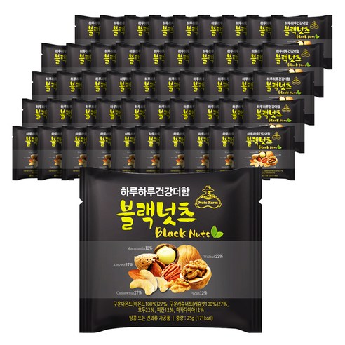 넛츠팜 하루하루 건강더함 블랙넛츠, 25g, 50개